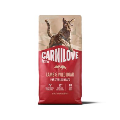 Carnilove Active Lamb & Wild Boar Adult Sterilised kassitoit