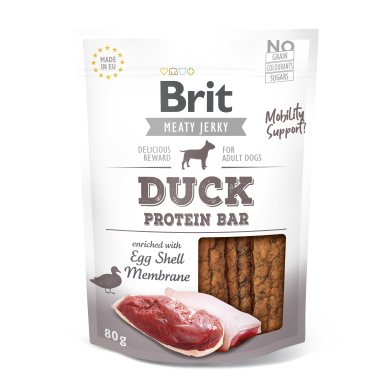 Brit Jerky Duck Protein Bar Snack n&auml;rimismaius koertele 80g