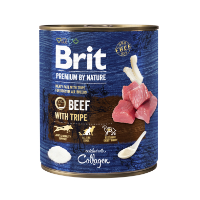 Brit Premium by Nature konserv Beef with Tripes koertele
