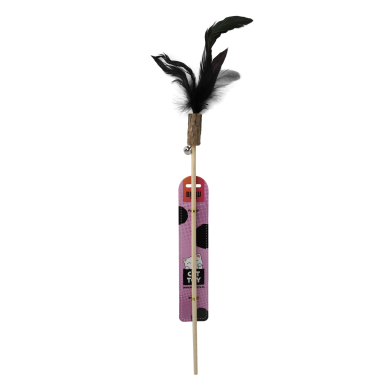 Bubu Pets puidust kassiõng sulega 58cm