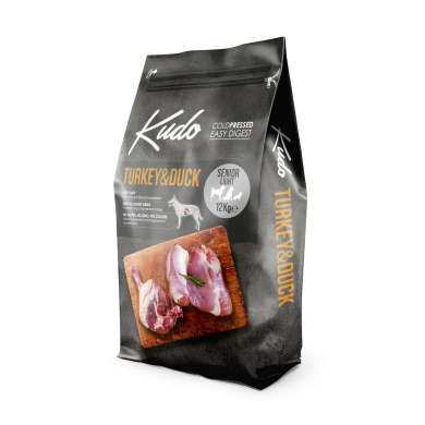 Kudo Turkey & Duck Senior Light külmpressitud koeratoit
