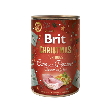 Brit Care Christmas Mono Protein Carp konserv koertele 400g