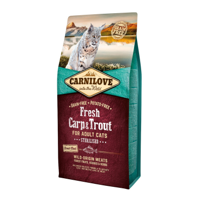 Carnilove Fresh Carp & Trout for Sterilised kassitoit 6 kg