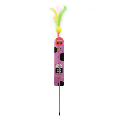 Bubu Pets kassiõng palli ja sulega 57cm (assortii)
