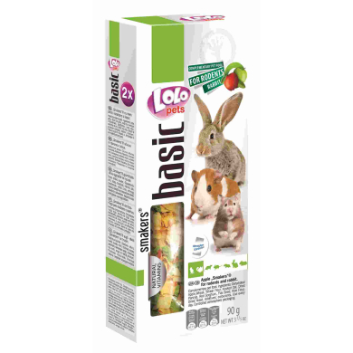 LoLo Pets Smakers maiusepulgad närilistele ja jänestele õuntega 2tk 90g