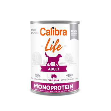 Calibra Life Adult Wild boar with Cranberries konserv koertele 400g