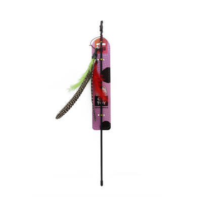 Bubu Pets kassi&otilde;ng kellukese ja v&auml;rviliste sulgedega 41-101cm