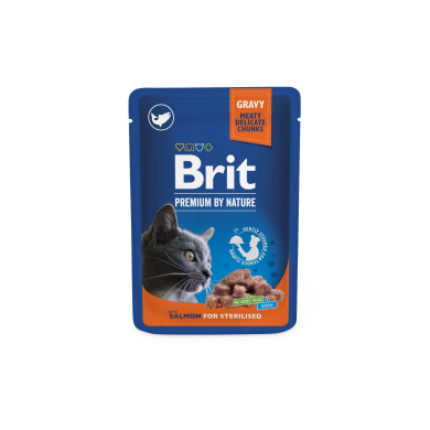 Brit Premium Salmon märgtoit steriliseeritud kassidele 100g