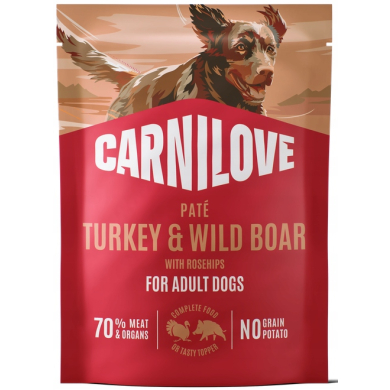 Carnilove Pate Turkey & Wild Boar m&auml;rgtoit koertele 300g