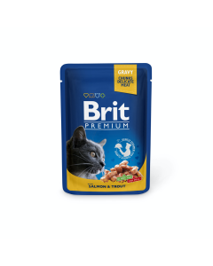 Brit Premium Salmon & Trout märgtoit kassidele 100g