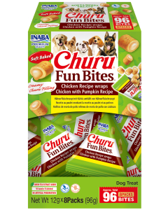 Churu FUN BITES Chicken Recipe wraps Chicken with Pumpkin koeramaius 8 x 12g