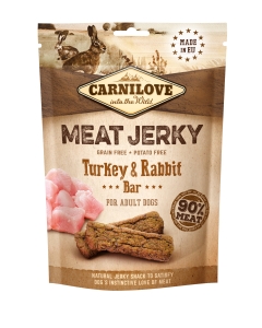 Carnilove Dog Jerky Turkey & Rabbit maius koerale 100g