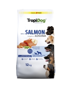 TropiDog Premium Salmon with Rice koertoit 12kg