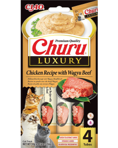 Churu Luxury kassimaius kana ja Wagyu veiselihaga 4x14g