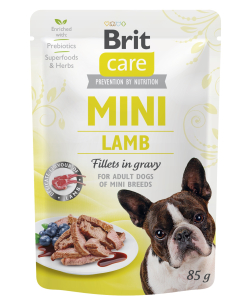 Brit Care Mini pouch Lamb fillets in gravy einekotike koertele 85g