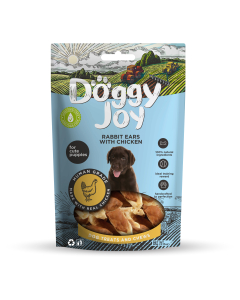 Doggy Joy rabbit ears with chicken närimismaiused kutsikale 90g