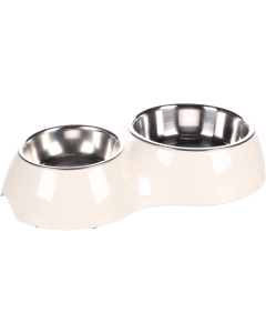 Flamingo Royal kahe kausiga sööginõu valge