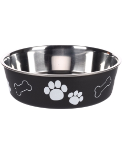 Flamingo libisemisvastase põhjaga must kauss koerale ø 17cm - 800ml