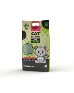 Bubu Pets rohelise tee lõhnaga tofu kassiliiv 2,5 kg / 6L