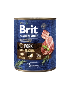 Brit Premium by Nature konserv Pork with Trachea koertele 800g