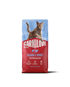 Carnilove Active Salmon & Turkey Adult Sterilised kassitoit