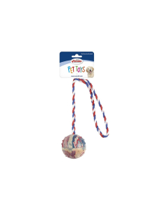 Record koeralelu kummipall nööriga 34cm