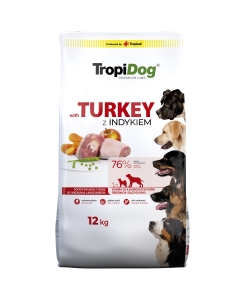 TropiDog Premium Turkey with Rice koertoit 12kg
