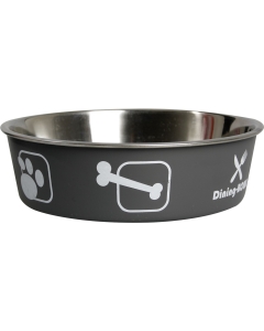 Flamingo libisemisvastase põhjaga hall kauss koerale ø 12cm - 300ml