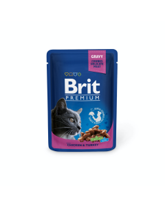 Brit Premium Chicken & Turkey märgtoit kassidele 100g