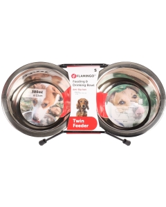 Flamingo kahe kausiga sööginõu S ø 13cm - 380ml