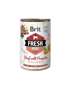 Brit Fresh Beef with Pumpkin konserv koertele 400g