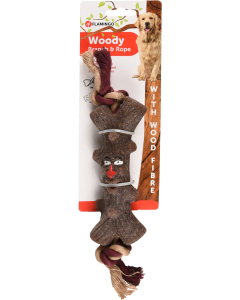 Flamingo koeralelu mänguoks köiega 15cm