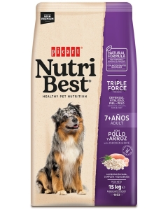 Nutribest Adult 7+ Chicken And Rice koeratoit 15kg