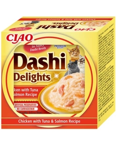 Inaba Dashi Delights Chicken with Tuna & Salmon konserv kassile 70g