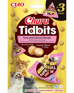 Churu Tidbits kassimaius tuunikala ja lõhega 3x12g