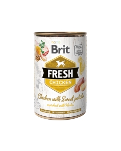 Brit Fresh Chicken with Sweet Potato konserv koertele 400g
