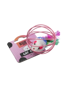 Bubu Pets kassilelu hiir metallvõrepallis 6cm (assortii)