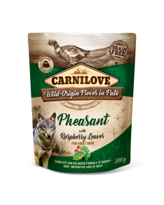 Carnilove Pouch Pate Pheasant with Raspberry Leaves einekotike koertele 300g