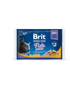 Brit Premium Fish Plate multipakk märgtoit kassidele 4x100g