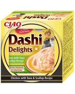 Inaba Dashi Delights Chicken with Tuna & Scallop konserv kassile 70g