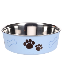 Flamingo libisemisvastase põhjaga helesinine kauss koerale ø 23cm - 2,2L