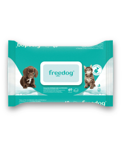 Freedog kloorheksidiiniga puhastuslapid lemmikule 40tk