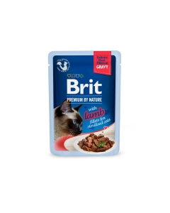 Brit Premium Delicate Lamb Fillets in Gravy märgtoit steriliseeritud kassidele 85g