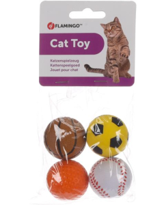 Flamingo vahtkummist spordipallid kassile 4tk