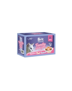 Brit Premium Delicate Jelly Family multipakk märgtoit kassidele 12x85g