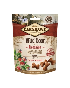 Carnilove Dog Snack Wild Boar with Rosehips värske lihaga koeramaius 200g