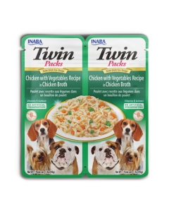 Churu Twin Chicken with Vegetables maius koerale 2x40g