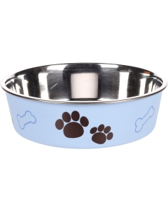 Flamingo libisemisvastase põhjaga helesinine kauss koerale ø 21cm - 1,5L