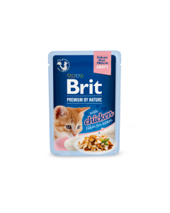 Brit Premium Chicken Fillets in Gravy märgtoit kassipoegadele 85g