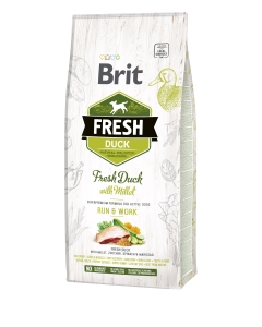 Brit Fresh Duck & Millet Adult Run & Work koeratoit